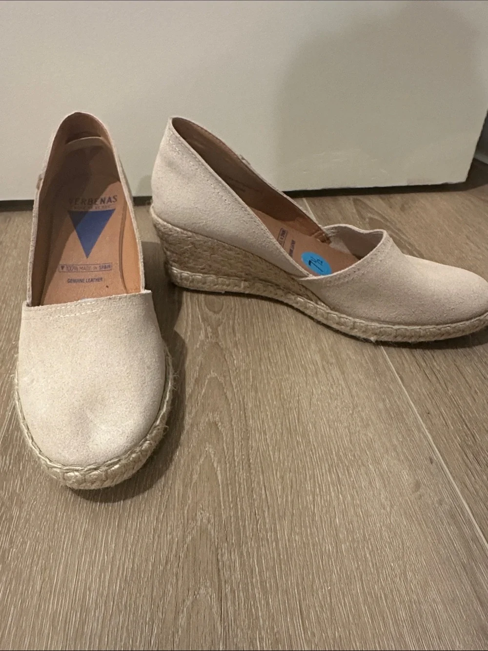 Verbenas Cream Suede Espadrille Flats
